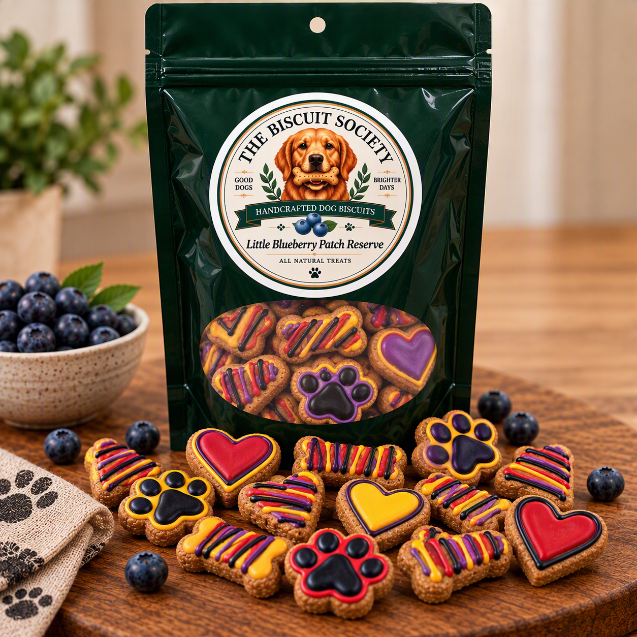 Little Blueberry Patch Reserve — Little Reserve Collection handcrafted coated dog biscuits
